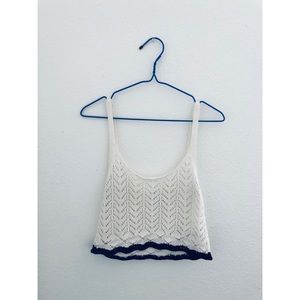 Urban Outfitters White Crochet Crop Top